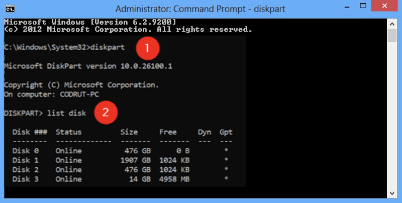 how to format or wipe Windows 8 hard drive partition