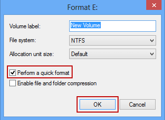 how to format or wipe Windows 8 hard drive partition