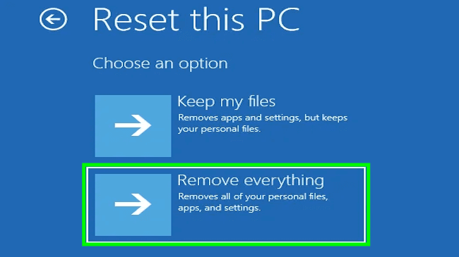 factory reset Windows 8/8.1 PC