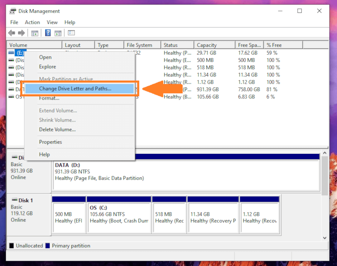 Windows Disk Management