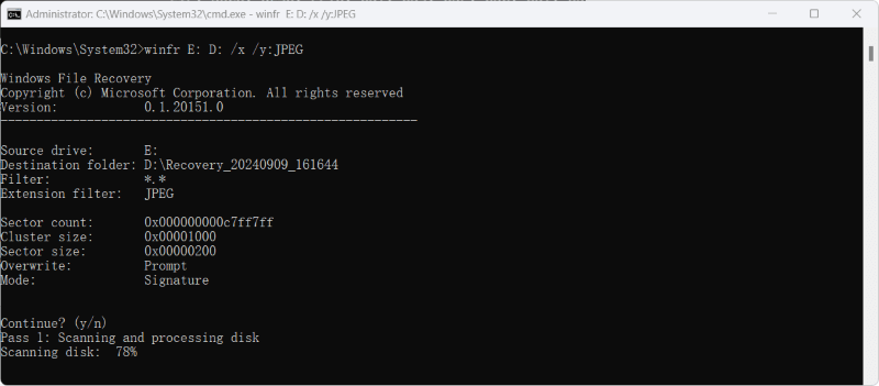 Windows file recovery