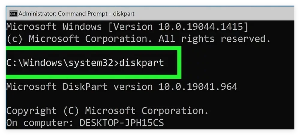 Format Flash Drive in Command Prompt on Windows 11