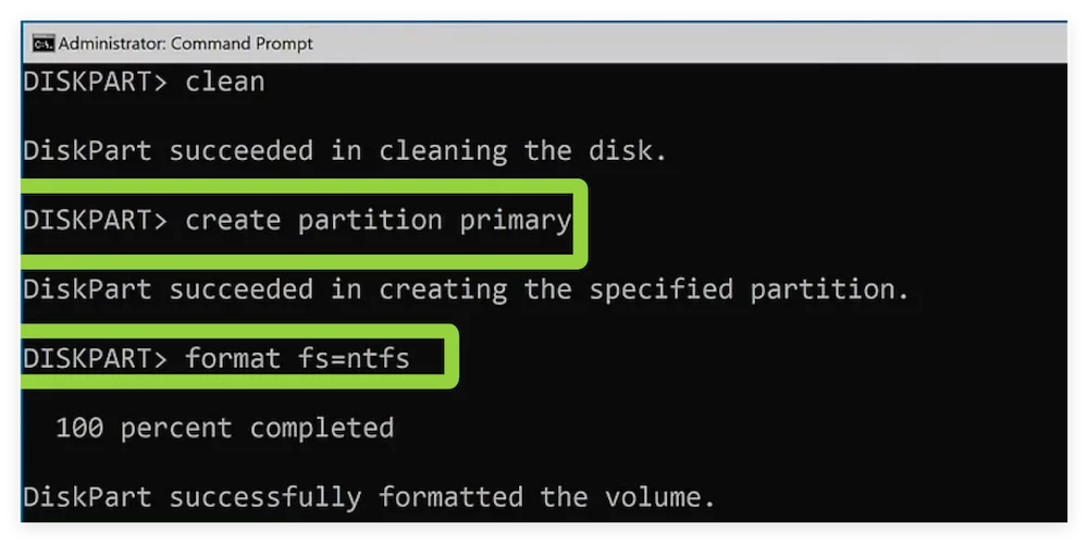 Format Flash Drive in Command Prompt on Windows 11