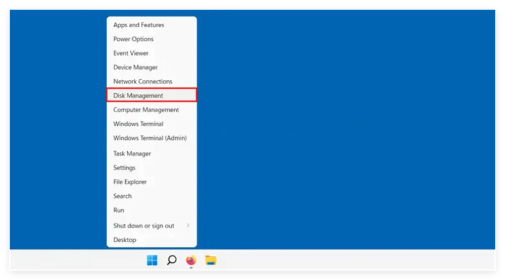 Format Flash Drive in Disk Management Windows 11