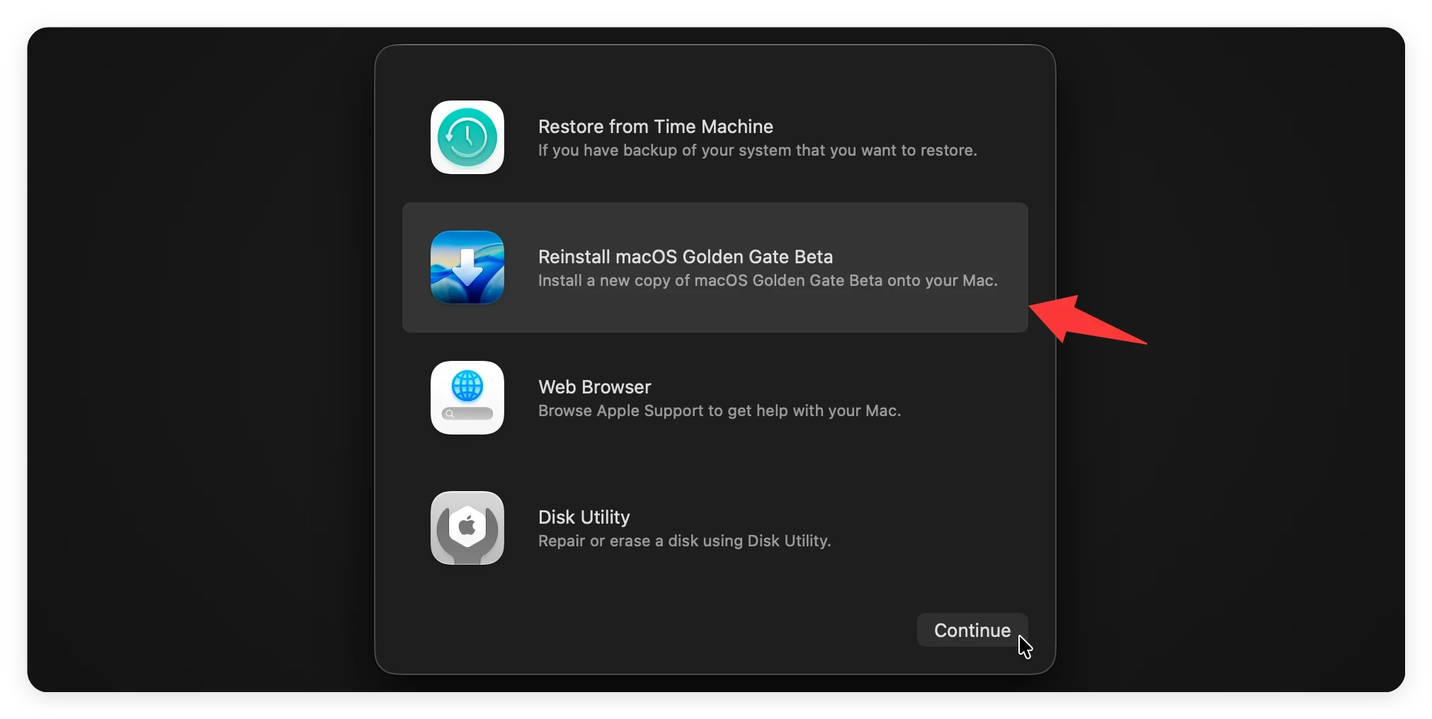 wipe MacBook's internal disk