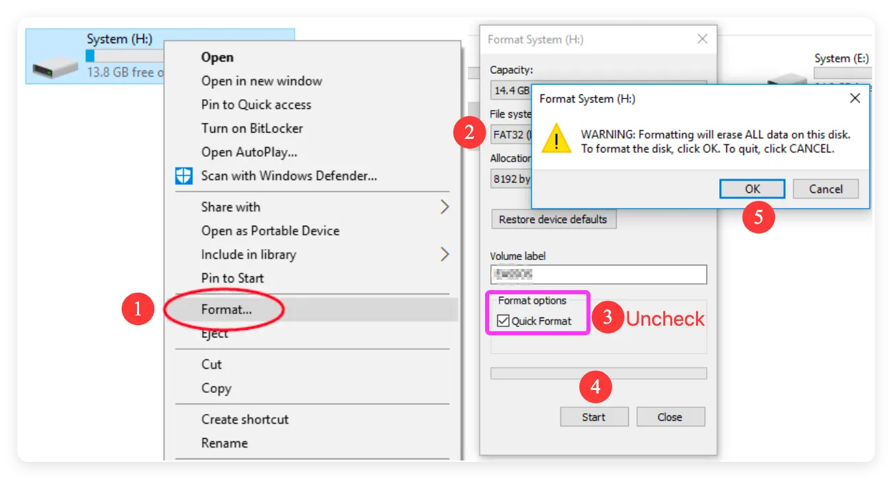 zero fill Seagate external drive