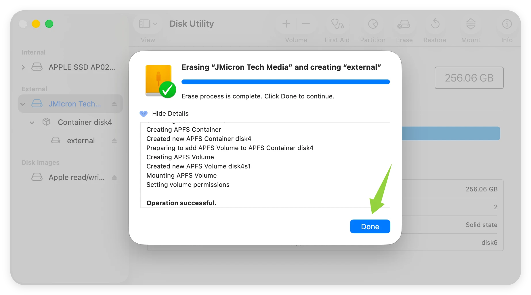 erase Thunderbolt 5 SSD Mac