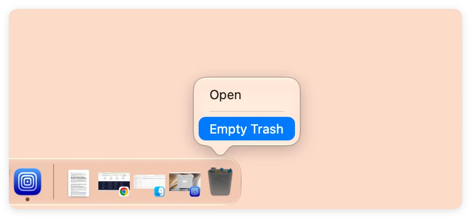 wipe trash bin on macOS 27 Golden Gate