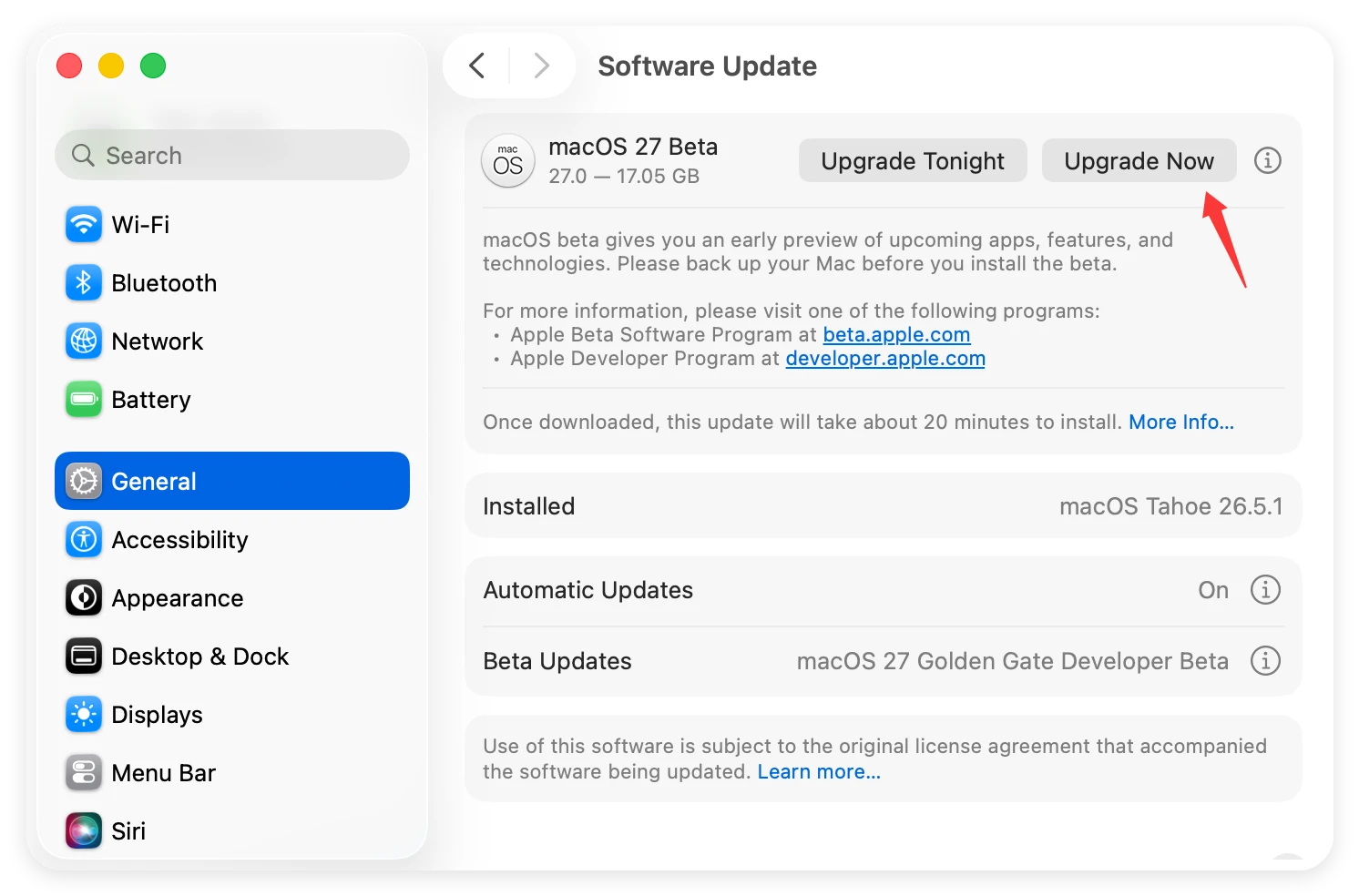 back up Mac data before upgrading to macOS 27 Golden Gate