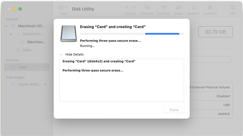 format MMC card on Mac