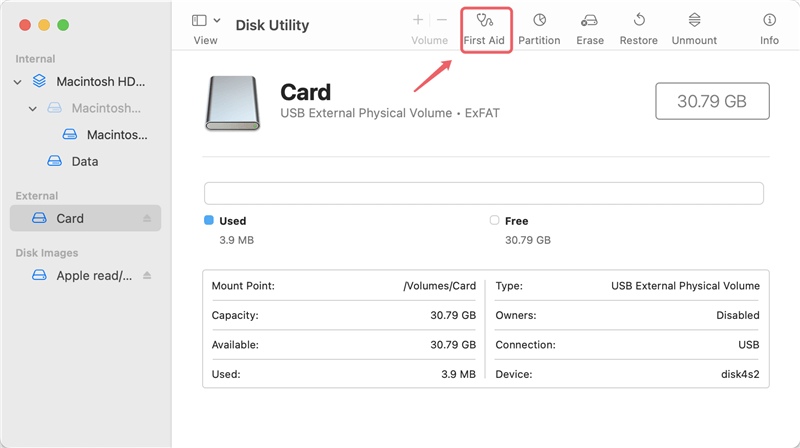 Memory Card Data Recovery on macOS High Sierra