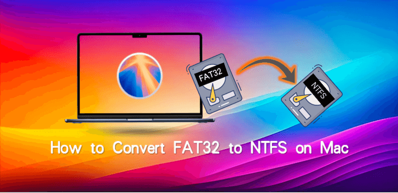 convert FAT32 to NTFS on Mac