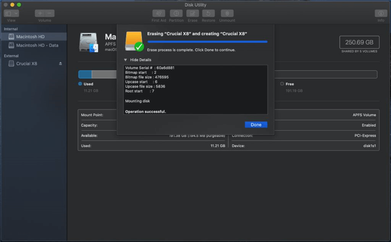 format Crucial portable SSD