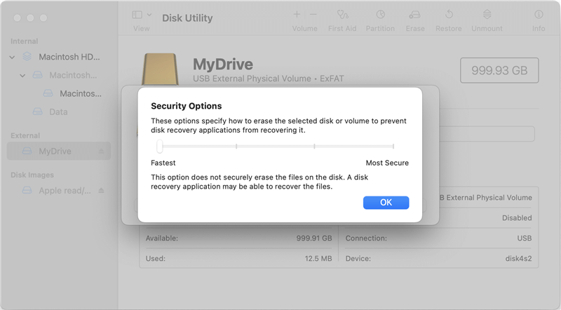 permanently erase data from G-Technology mobile drive