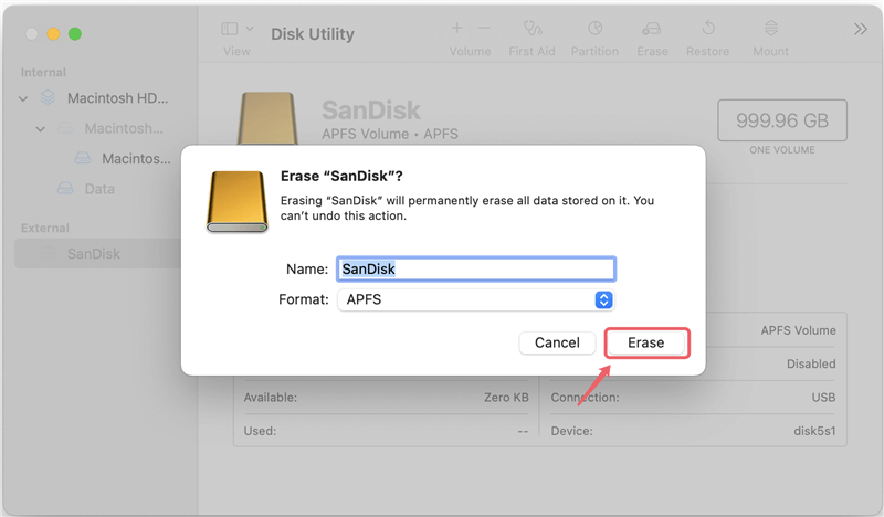 permanently delete files and erase hard drive in APFS
