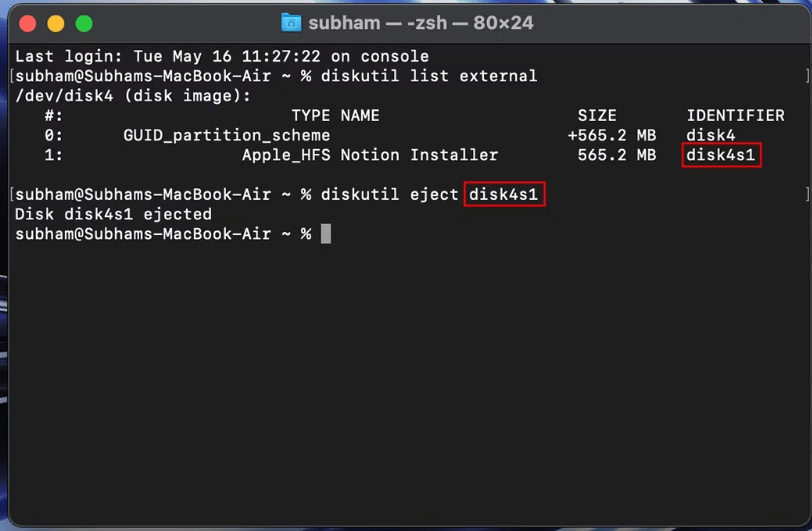 Eject the Drive on Mac