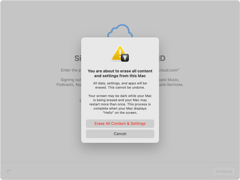 factory reset MacBook Pro