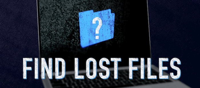 find lost files in OS X