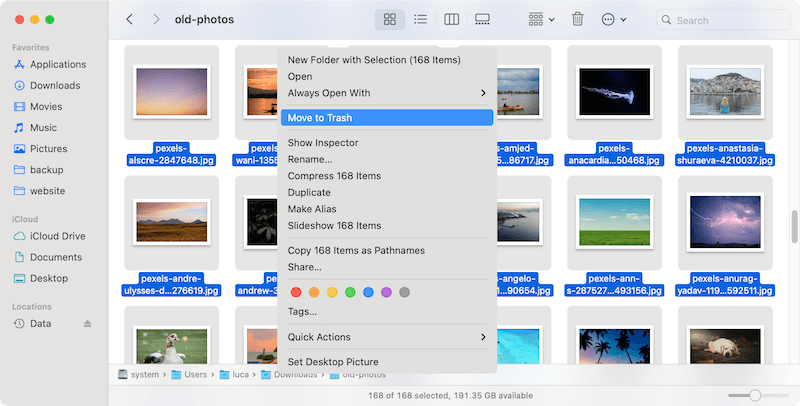 permanently delete photos from iPhoto on Mac