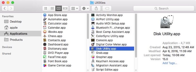 format external hard drive and USB drive under macOS 10.12 Sierra
