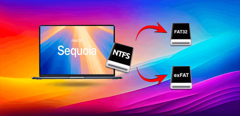 format NTFS to FAT32 or exFAT on Mac
