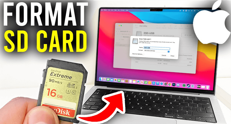 format or erase SD card on Mac