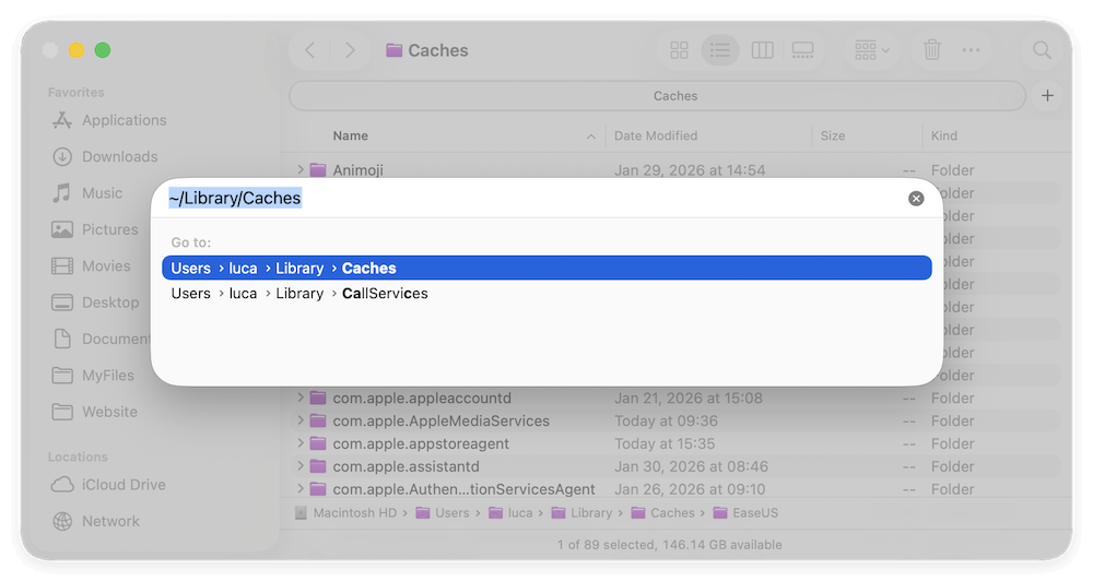 delete system cache data after macOS Tahoe update