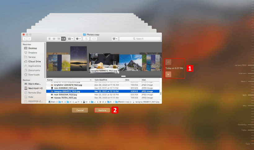 recover lost files due to unfinished cut/copy in Mac OS X