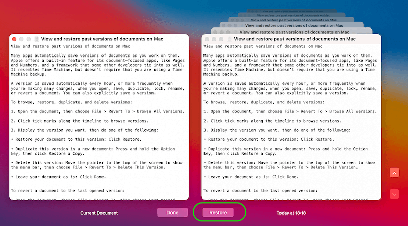 Recover Lost Pages/Numbers/Keynote Documents on Mac