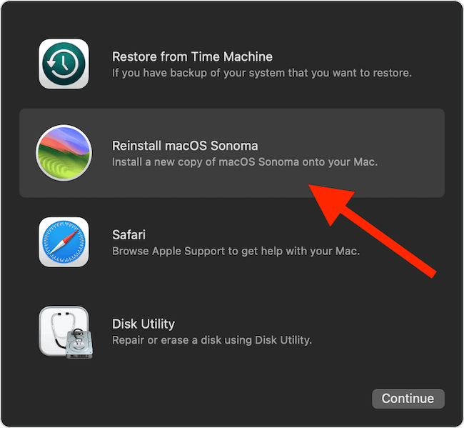 factory reset macOS Sonoma