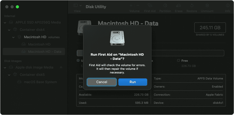 Mac Disk Utility not loading disk