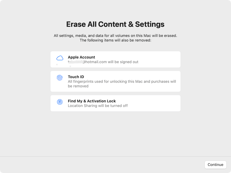 erase everything on Mac