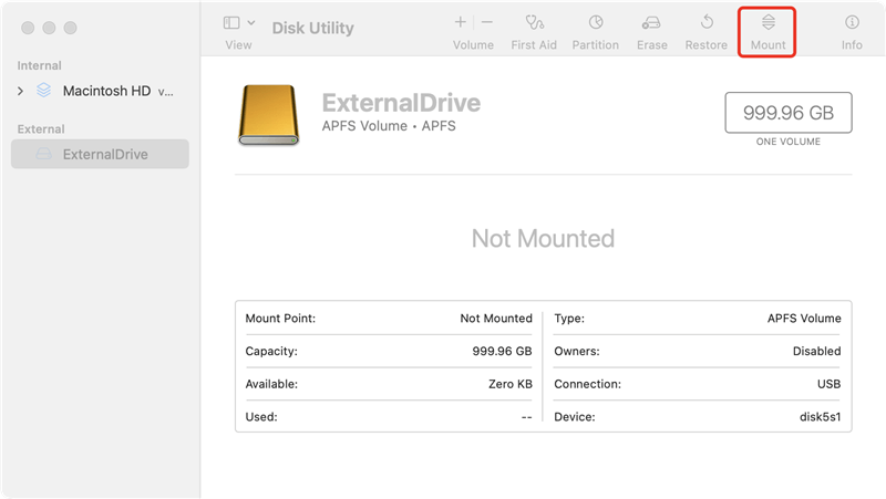 fix WD Elements Not Mounting on Mac