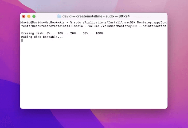 create bootable USB installer for macOS Monterey