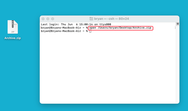 open zip file on Mac