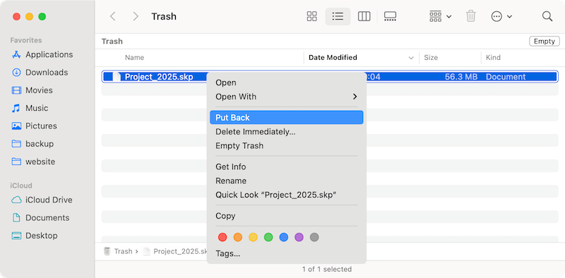 recover lost Sketch files