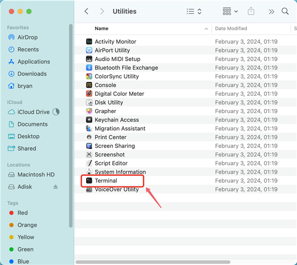 erase SD card with Terminal
