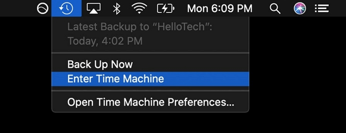 Use Time Machine Backup