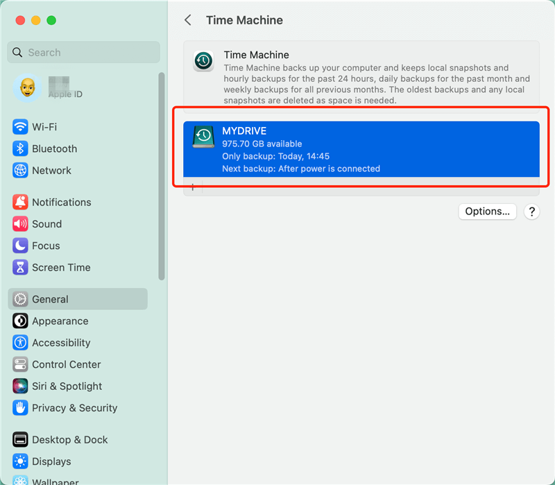 back up Mac data with Time Machine