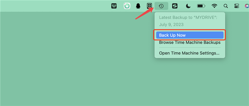 back up Mac data with Time Machine