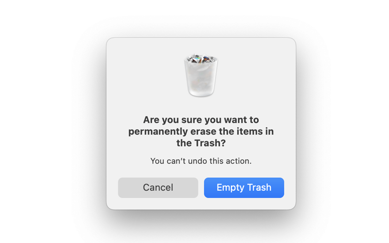 permanently delete photos from iPhoto on Mac