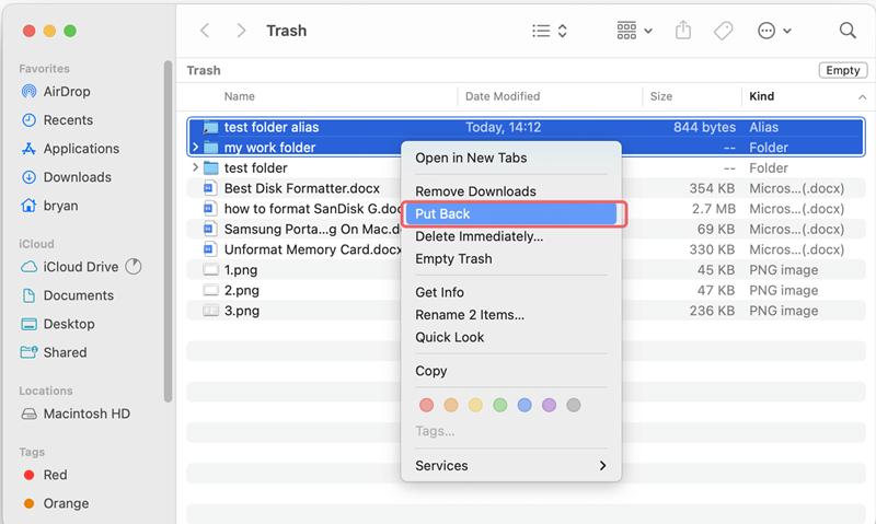 recover deleted folders on Mac