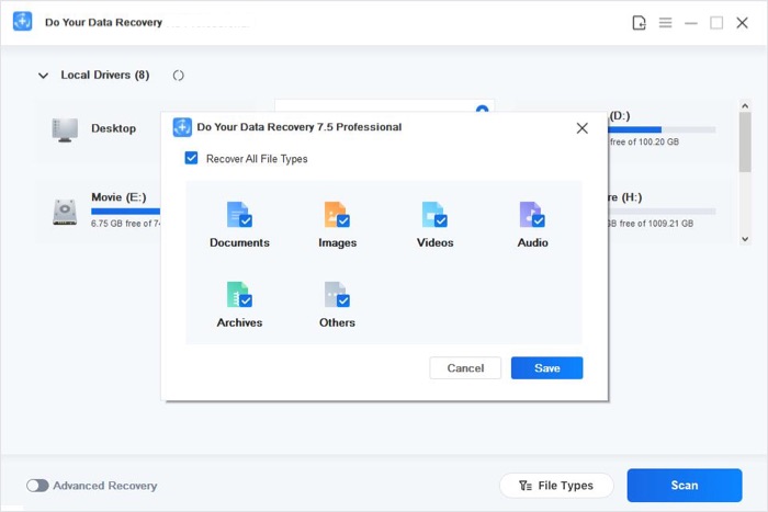 Do Your Data Recovery 7.7 Professional / Technician / Enterprise / AdvancedPE Select-file-types