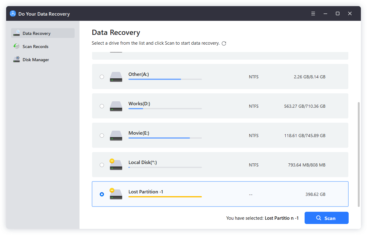recover data from deleted partition