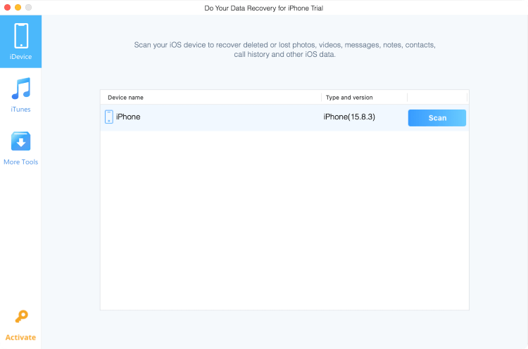 Recover lost data from iPhone