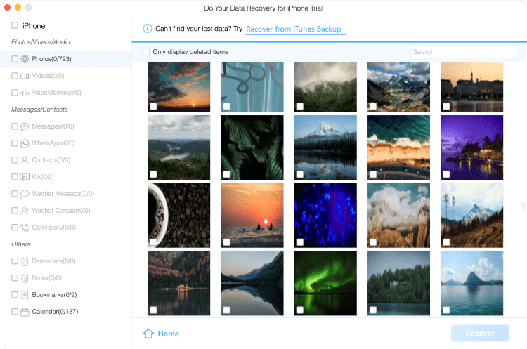 Recover lost data from iPhone