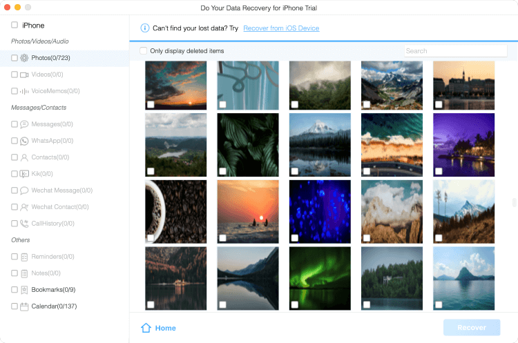 Recover lost data from iPhone