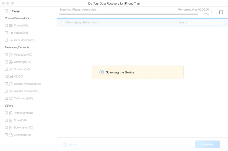 Recover lost data from iPhone