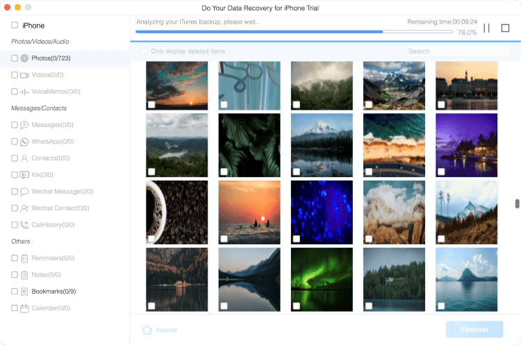 Recover lost data from iPhone