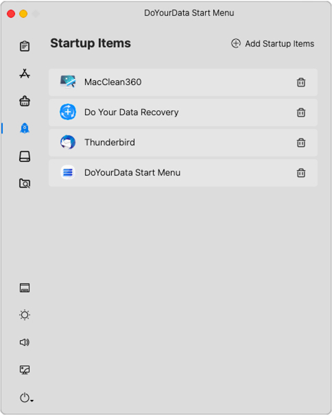 DoYourData Start Menu for Mac User Guide